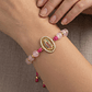 Pulsera Cuarzo Rosado con Virgen de Guadalupe - Miniatura 2