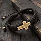 Pulsera Cuero Trenzado con Cruz Acero Inoxidable - Miniatura 3