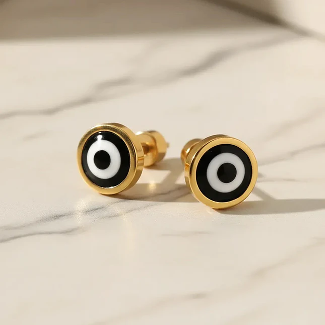 Topos Aretes Ojo Turco Acero Inoxidable 9mm 6