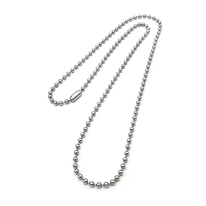 Cadena Estilo Militar Acero Plateado 4mm x 75cm