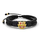 Pulsera Cuero Trenzado Escudo Barcelona Acero - Miniatura 1