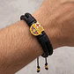 Pulsera Cuero Trenzado Escudo Barcelona Acero - Miniatura 2