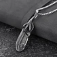 Cadena con Pluma Garra de Águila Acero Inoxidable - Miniatura 3