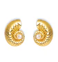 Topos Aretes Caracol Acero Inoxidable Dorado - Miniatura 1