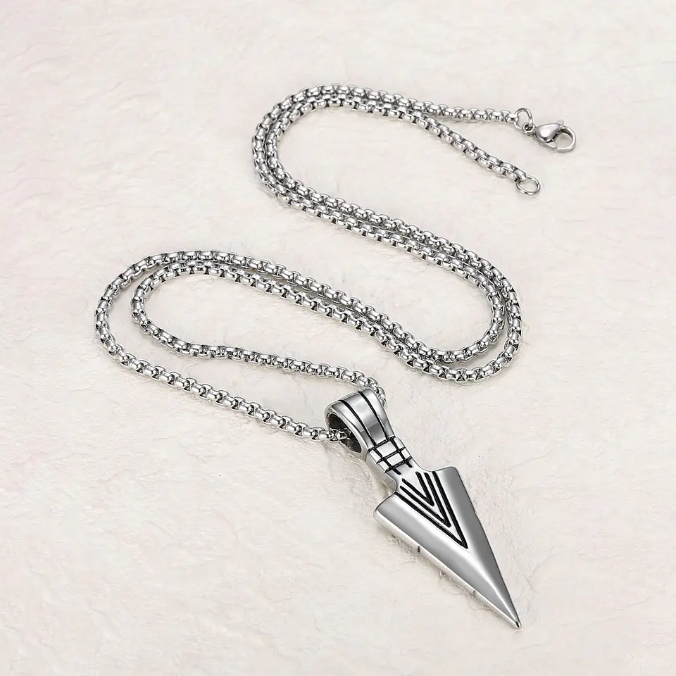 Cadena con Flecha Acero Inoxidable Hombre 3