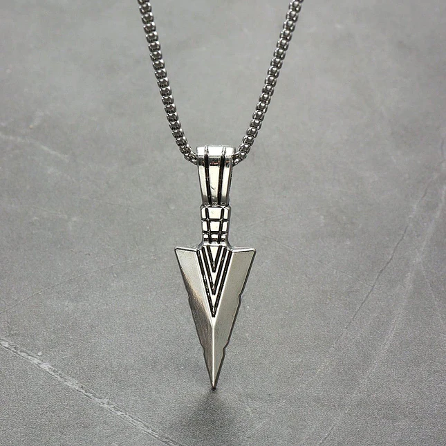 Cadena con Flecha Acero Inoxidable Hombre 4