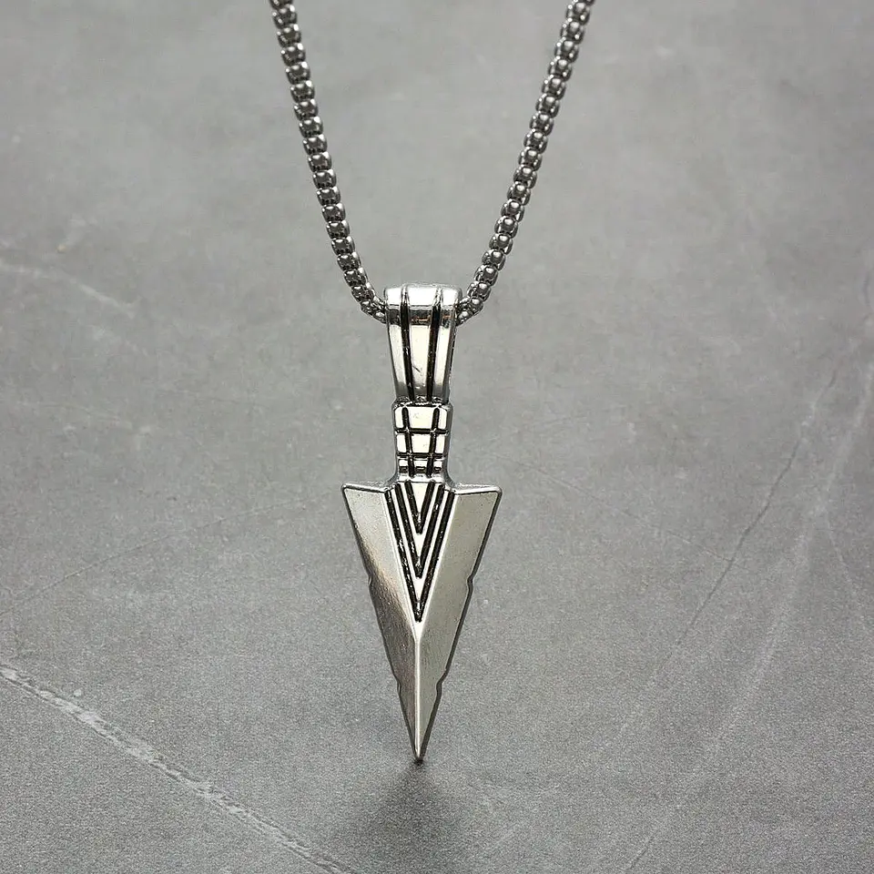 Cadena con Flecha Acero Inoxidable Hombre 4