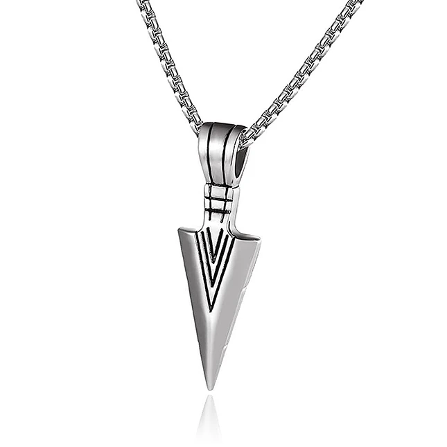 Cadena con Flecha Acero Inoxidable Hombre 1