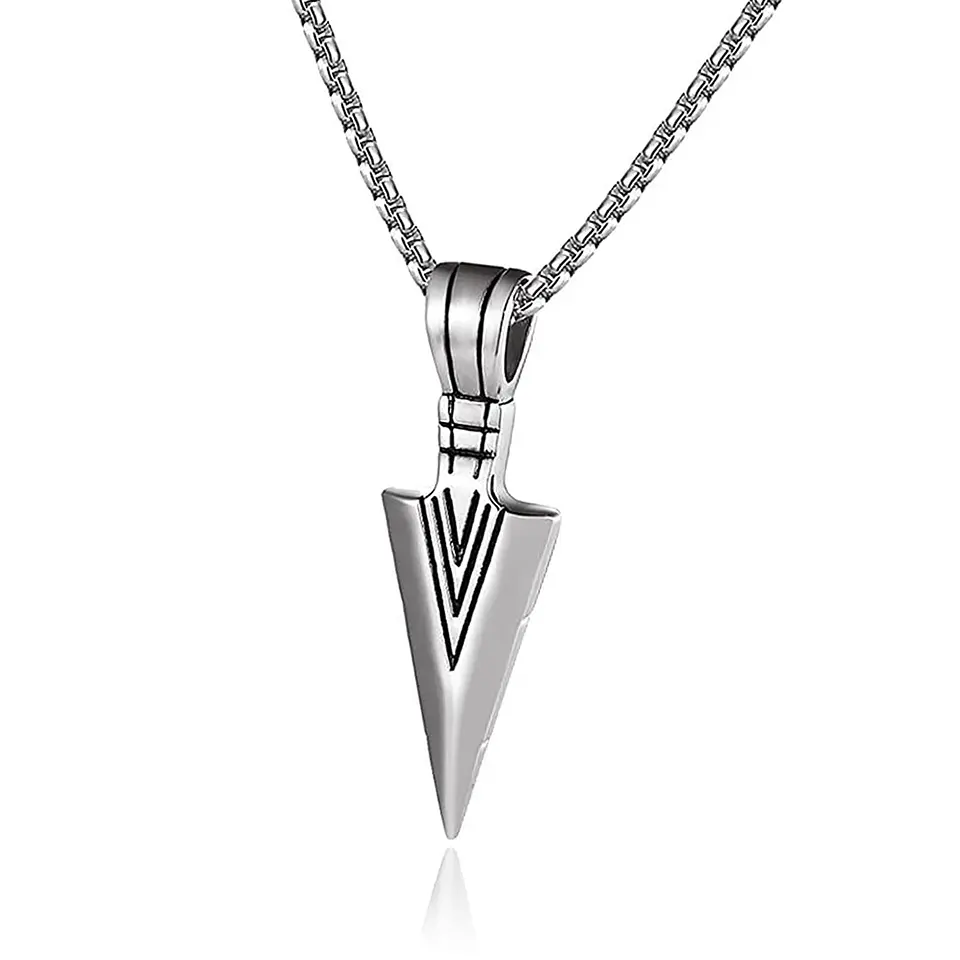 Cadena con Flecha Acero Inoxidable Hombre 1