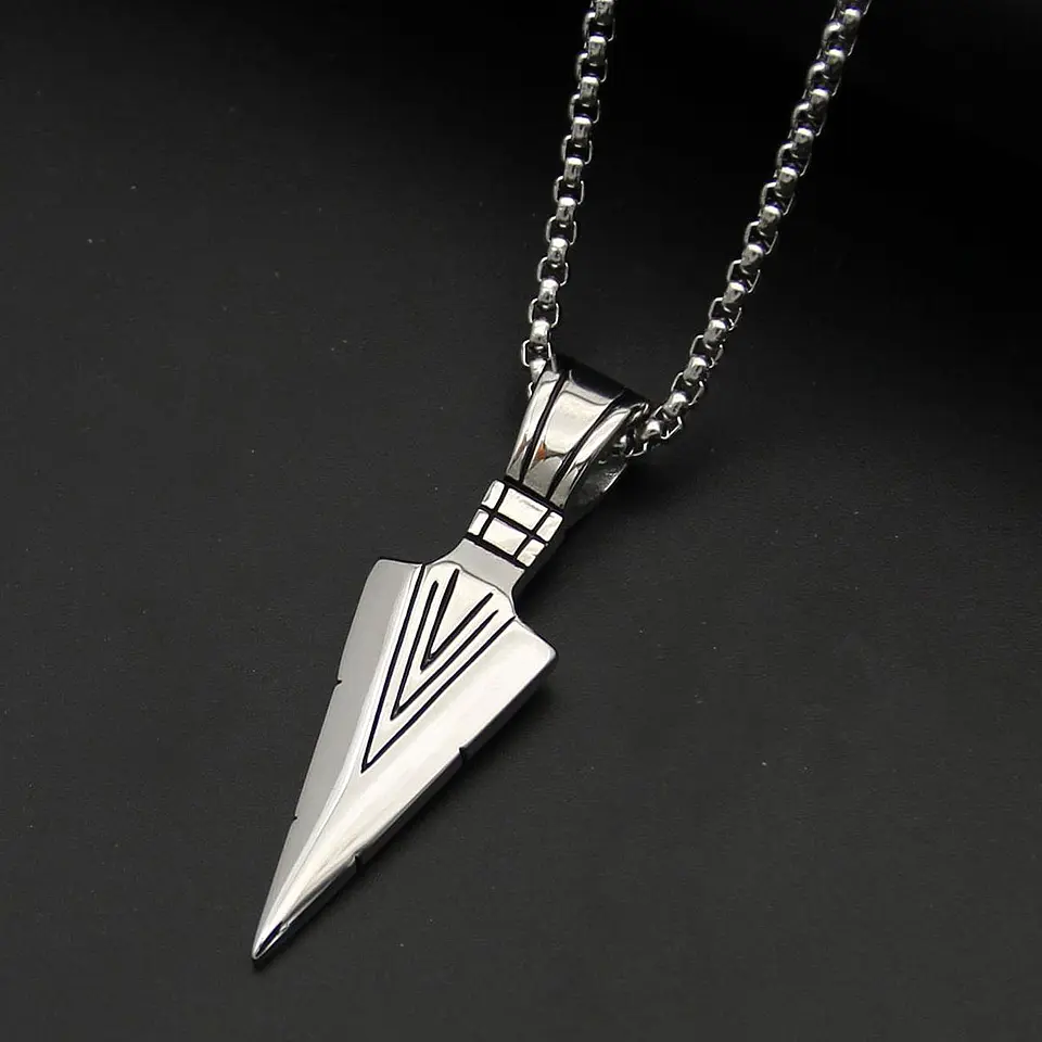 Cadena con Flecha Acero Inoxidable Hombre 5
