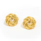 Topos Aretes Nudo Entrelazado Acero Inoxidable Dorado - Miniatura 1