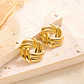 Topos Aretes Nudo Entrelazado Acero Inoxidable Dorado - Miniatura 3