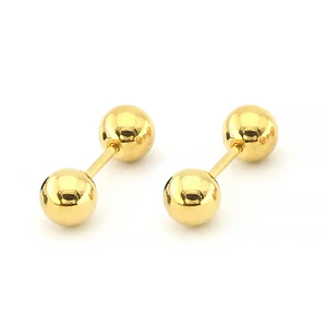 Topos Aretes Balin Oro Laminado 18k de 5mm