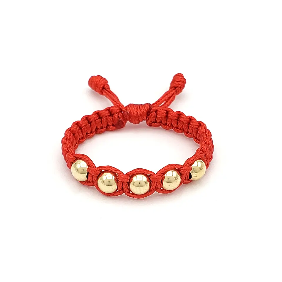 Anillo Tejido Artesanal Oro Laminado de 18k 4