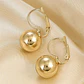 Topos Aretes Oro Laminado 18k Colgante Balín 10mm - Miniatura 4