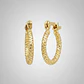 Aretes Candongas Facetadas Oro Laminado 18k - Miniatura 4