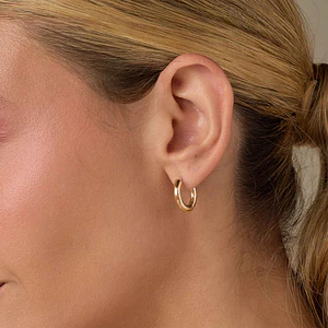 Aretes Candongas Lisas Oro Laminado 18k