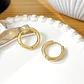 Aretes Candongas Lisas Oro Laminado 18k - Miniatura 4