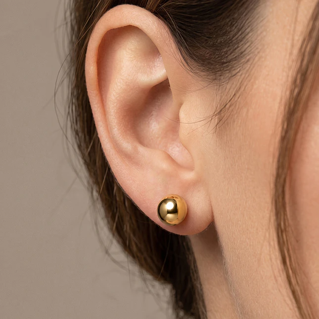 Topos Balin 8mm Oro Laminado 18k 2