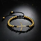 Pulsera Avión Balines Acero Dorado Rodio con Circones - Miniatura 5