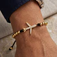Pulsera Avión Balines Acero Dorado Rodio con Circones - Miniatura 2