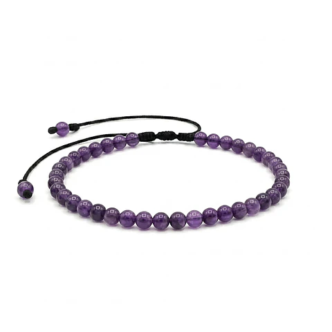 Pulsera Piedra Amatista Natural 4mm