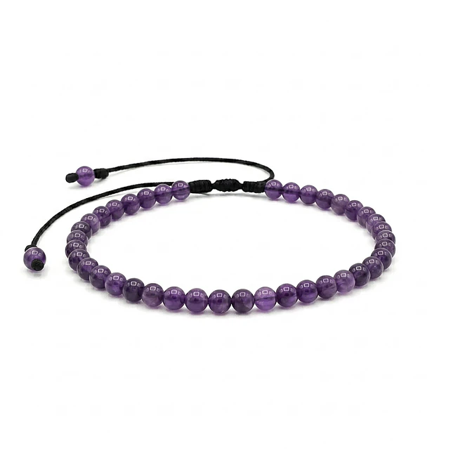 Pulsera Piedra Amatista Natural 4mm 1