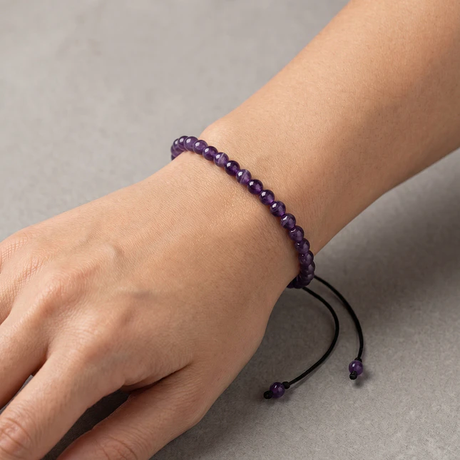 Pulsera Piedra Amatista Natural 4mm 2