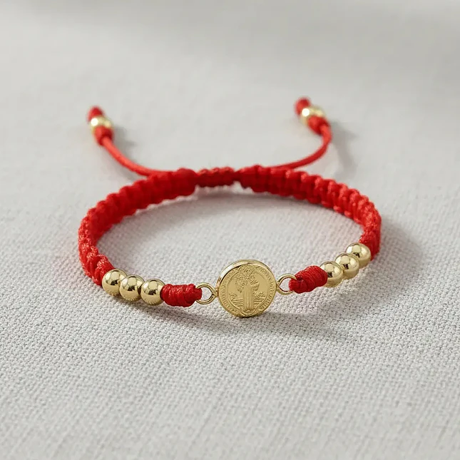 Pulsera para Niños San Benito de Abad Oro Laminado 18k 3