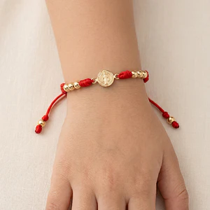 Pulsera para Niños San Benito de Abad Oro Laminado 18k