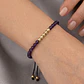 Pulsera Piedras Amatista Natural y Balines Oro Laminado 18k (4mm) - Miniatura 2