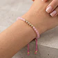 Pulsera Cuarzo Rosado Oro Laminado 18k Diamantado (4mm) - Miniatura 2
