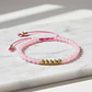 Pulsera Cuarzo Rosado Oro Laminado 18k Diamantado (4mm) - Miniatura 4