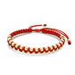 Pulsera Hilo Rojo Tejido Macramé Oro Laminado 18k - Miniatura 1