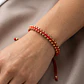 Pulsera Hilo Rojo Tejido Macramé Oro Laminado 18k - Miniatura 2