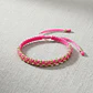 Pulsera Tejido Macramé Rosado Oro Laminado 18k - Miniatura 3