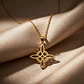 Cadena con Dije Nudo de Bruja Acero Dorado - Miniatura 3