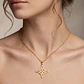 Cadena con Dije Nudo de Bruja Acero Dorado - Miniatura 2