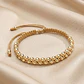 Pulsera Tejido Macramé Dorado con Oro Laminado 18k - Miniatura 3