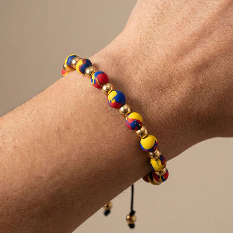 Pulsera con Neopreno Tricolor Colombia y Acero
