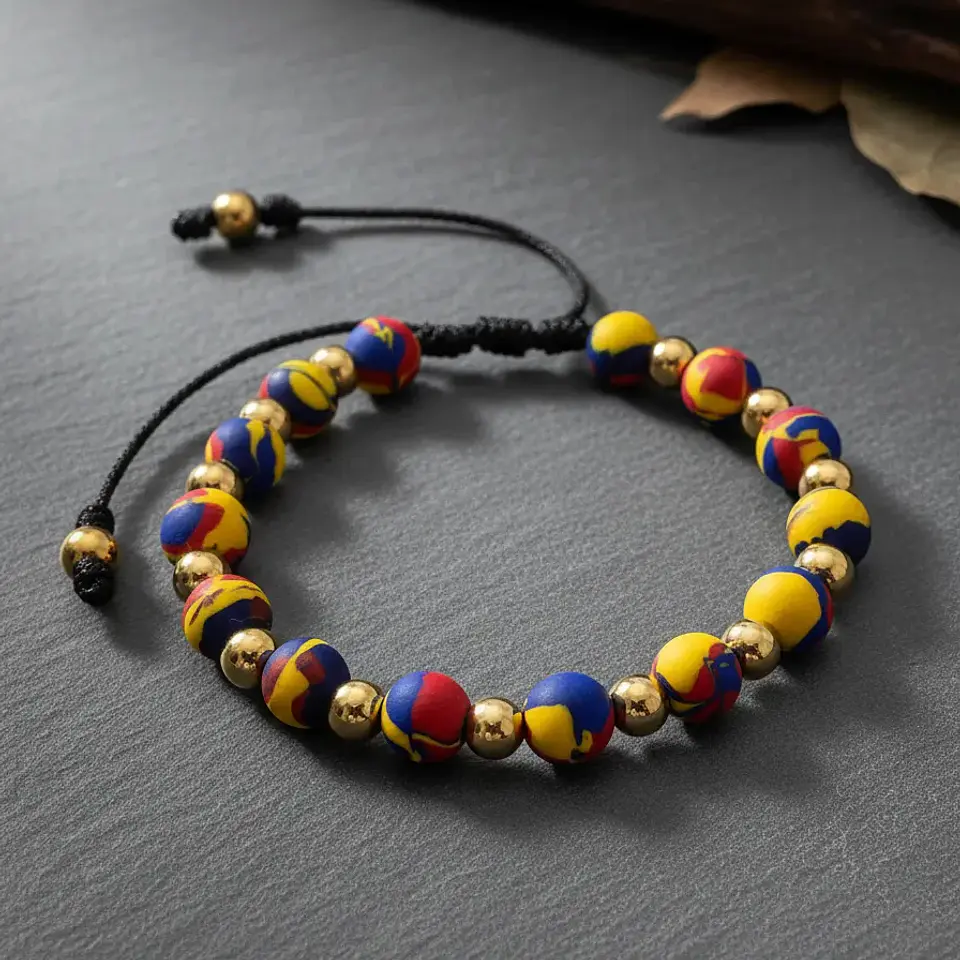 Pulsera con Neopreno Tricolor Colombia y Acero 3