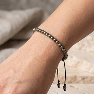 Pulsera con Piedra Pirita Natural 4mm