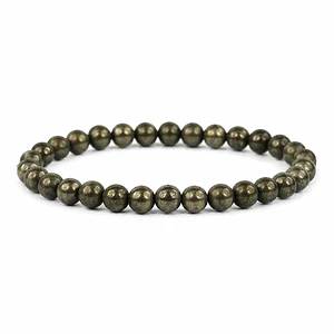 Pulsera Piedra Pirita Natural Abundancia y Prosperidad