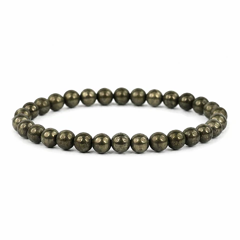 Pulsera Piedra Pirita Natural Abundancia y Prosperidad