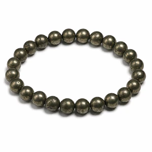 Pulsera Piedra Pirita Natural Abundancia y Prosperidad