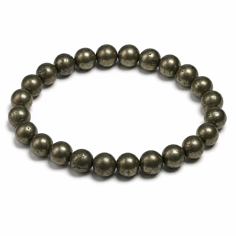 Pulsera Piedra Pirita Natural Abundancia y Prosperidad
