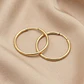 Aretes Candongas Lisas Oro Laminado 18k - Miniatura 3
