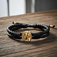 Pulsera Caballo Herradura Cuero Trenzado Acero - Miniatura 4