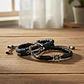 Pulseras Timón y Ancla para Parejas Cuero Trenzado  - Miniatura 4