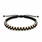 Pulsera Tejido Macramé Negro con Oro Laminado 18k - Miniatura 1